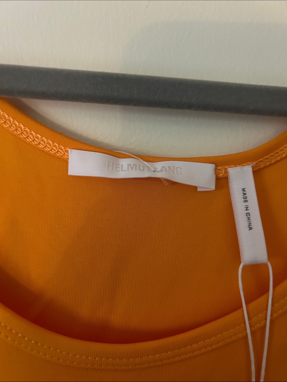 Helmut Lang Asymmetric Orange Tank Top - Picture 4 of 8